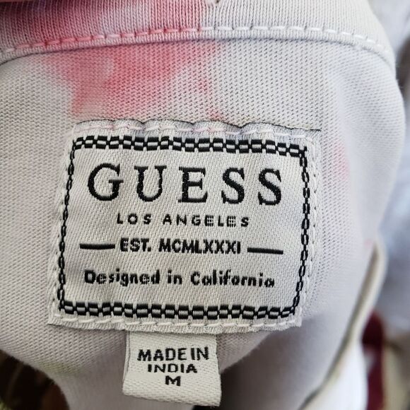 Guess Tie Dye Logo Tee Sz M - Picture 7 of 9
